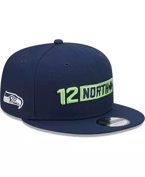 Мужская темно-синяя кепка Snapback Seattle Seahawks 12 North Collection New Era