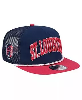 Мужская темно-синяя кепка St. Louis City SC Throwback Golfer Snapback New Era, синий
