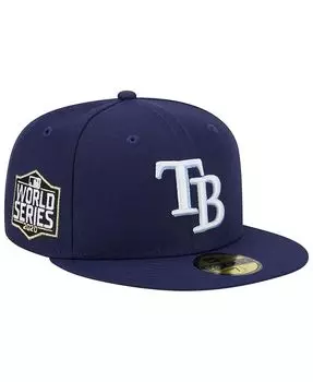 Мужская темно-синяя кепка Tampa Bay Rays 2020 World Series Team Color 59FIFTY New Era