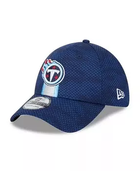 Мужская темно-синяя кепка Tennessee Titans 2024 Sideline 39THIRTY Flex Hat New Era, синий