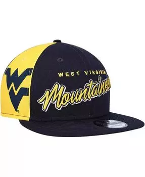 Мужская темно-синяя кепка West Virginia Mountaineers Outright 9FIFTY Snapback New Era, синий