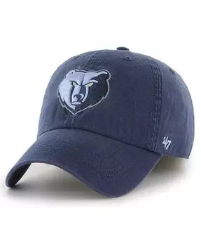Мужская темно-синяя классическая приталенная шляпа Memphis Grizzlies Franchise '47 Brand, синий