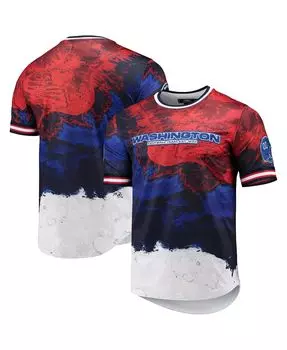 Мужская темно-синяя, красная футболка washington football team americana dip-dye Pro Standard, мульти