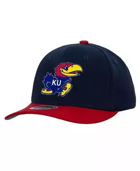 Мужская темно-синяя/красная кепка Kansas Jayhawks 2-Tone 2.0 Snapback Mitchell & Ness, мультиколор