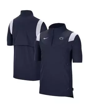 Мужская темно-синяя куртка penn state nittany lions 2021 coaches с коротким рукавом и молнией на четверть Nike, синий