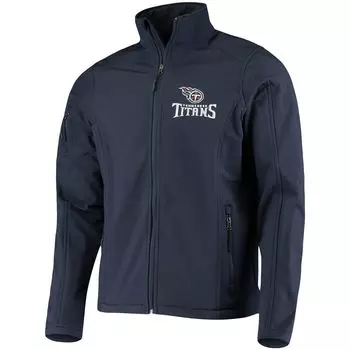 Мужская темно-синяя куртка Tennessee Titans Sonoma Softshell с молнией во всю длину Dunbrooke