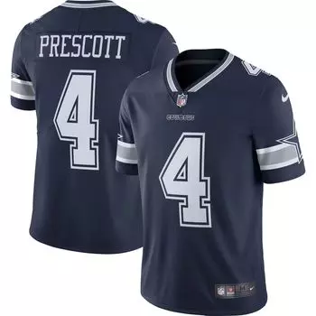 Мужская темно-синяя майка Dak Prescott Dallas Cowboys Vapor Limited Player Nike