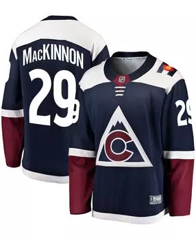 Мужская темно-синяя майка игрока Nathan MacKinnon Colorado Avalanche Alternate Breakaway Player Fanatics