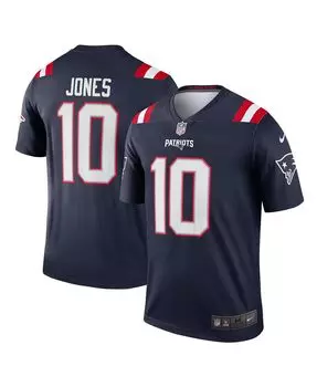 Мужская темно-синяя майка Mac Jones New England Patriots Legend Nike