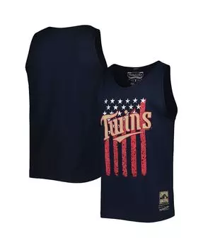 Мужская темно-синяя майка Minnesota Twins Cooperstown Collection Stars and Stripes Mitchell & Ness, синий