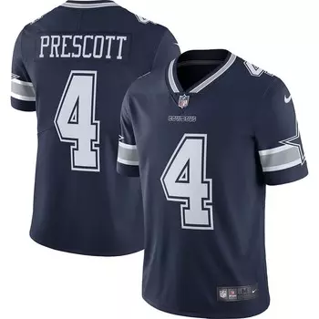 Мужская темно-синяя майка Nike Dak Prescott Dallas Cowboys Vapor Limited Player, цвет Cow Navy