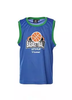 Мужская темно-синяя майка с принтом 911783-7788-HMLAXEL TANK TOP Hummel, темно-синий