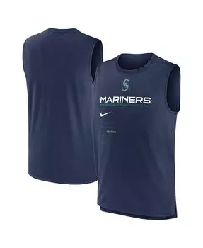 Мужская темно-синяя майка Seattle Mariners Exceed Performance Nike, синий