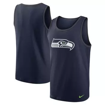 Мужская темно-синяя майка Seattle Seahawks Tri-Blend Nike