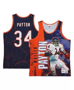 Мужская темно-синяя майка Walter Payton Chicago Bears 1983 Player Burst Mitchell & Ness, синий