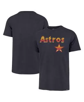 Мужская темно-синяя потертая футболка Houston Astros Premier Franklin '47 Brand, синий