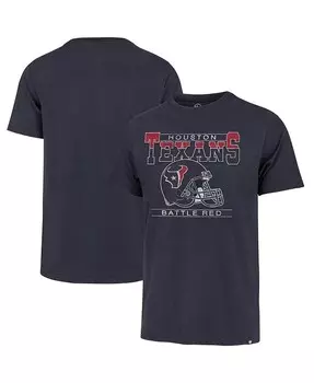 Мужская темно-синяя потертая футболка Houston Texans Gridiron Classics Time Lock Franklin '47 Brand, синий