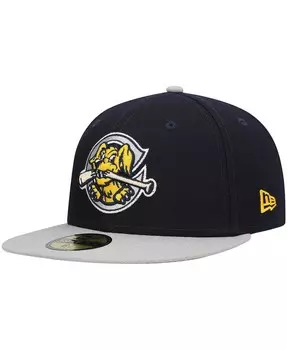 Мужская темно-синяя приталенная шляпа Charleston RiverDogs Authentic Collection Road 59FIFTY New Era