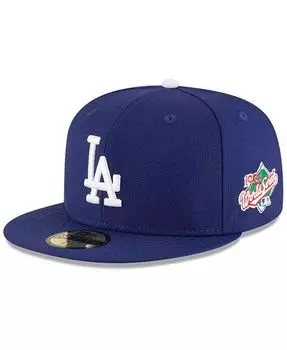 Мужская темно-синяя приталенная шляпа Los Angeles Dodgers World Series 1988 59FIFTY New Era, синий