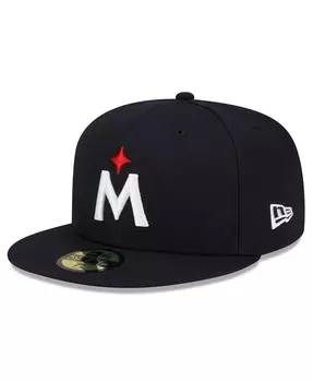 Мужская темно-синяя приталенная шляпа Minnesota Twins 2023 Authentic Collection Road 59FIFTY New Era