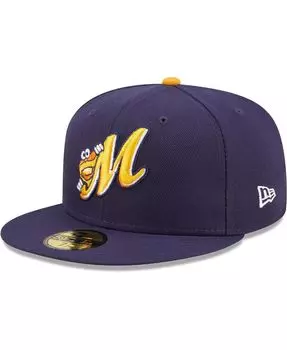 Мужская темно-синяя приталенная шляпа Montgomery Biscuits Authentic Collection 59FIFTY New Era