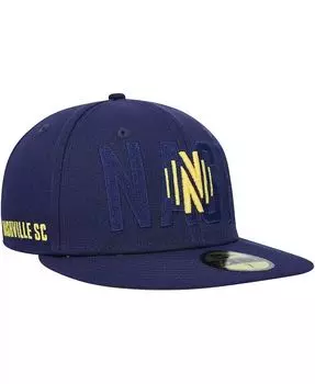 Мужская темно-синяя приталенная шляпа Nashville SC Kick Off 59FIFTY New Era, синий