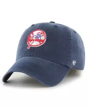 Мужская темно-синяя приталенная шляпа с логотипом New York Yankees Franchise '47 Brand