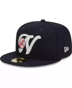 Мужская темно-синяя приталенная шляпа с логотипом New York Yankees Duo 59FIFTY New Era, синий