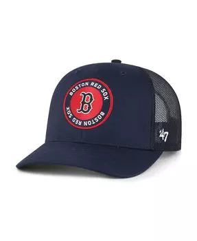 Мужская темно-синяя регулируемая кепка Boston Red Sox Unveil Trucker '47 Brand