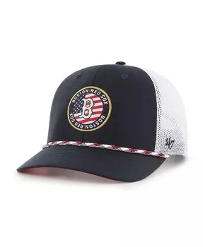 Мужская темно-синяя регулируемая кепка Boston Red Sox Union Patch Trucker '47 Brand