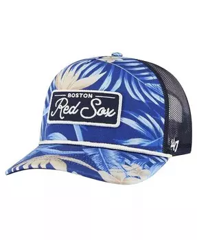 Мужская темно-синяя регулируемая кепка Boston Red Sox Tropicalia Trucker Hitch '47 Brand, синий