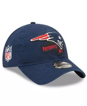 Мужская темно-синяя регулируемая кепка New England Patriots OTC 2022 Sideline 9TWENTY New Era