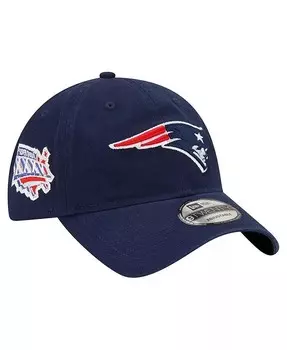 Мужская темно-синяя регулируемая кепка New England Patriots Distinct 9TWENTY New Era, синий