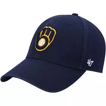 Мужская темно-синяя регулируемая кепка с логотипом Milwaukee Brewers Legend MVP '47