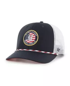 Мужская темно-синяя регулируемая кепка с нашивкой Detroit Tigers Union Trucker '47 Brand