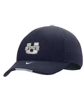 Мужская темно-синяя регулируемая кепка штата Юта Aggies 2022 Sideline Legacy91 Performance Nike