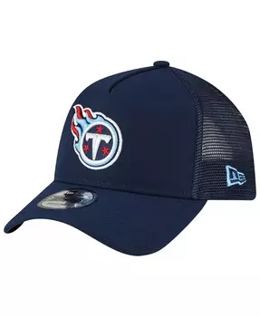 Мужская темно-синяя регулируемая кепка Tennessee Titans A-Frame Trucker 9FORTY New Era