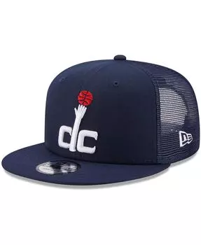 Мужская темно-синяя регулируемая кепка Washington Wizards Classic Trucker 9FIFTY Snapback New Era