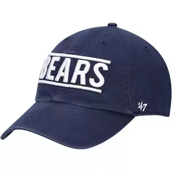 Мужская темно-синяя регулируемая шляпа Chicago Bears Clean Up Script '47
