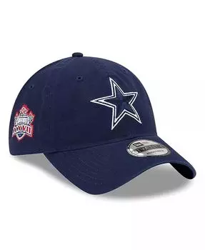 Мужская темно-синяя регулируемая шляпа Dallas Cowboys Distinct 9TWENTY New Era, синий