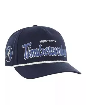 Мужская темно-синяя регулируемая шляпа Minnesota Timberwolves Crosstown Script Hitch '47 Brand, синий