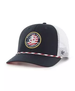 Мужская темно-синяя регулируемая шляпа Minnesota Twins Union с нашивкой Trucker '47 Brand