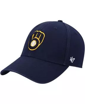 Мужская темно-синяя регулируемая шляпа с логотипом Milwaukee Brewers Legend MVP '47 Brand