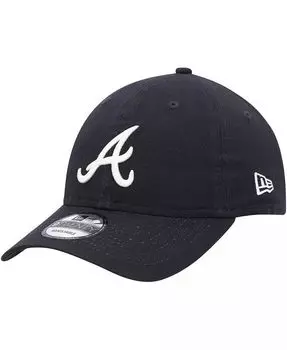 Мужская темно-синяя регулируемая шляпа с логотипом Atlanta Braves Replica Core Classic 9TWENTY New Era, синий