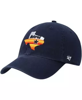 Мужская темно-синяя регулируемая шляпа с логотипом Houston Astros 1984 Cooperstown Collection Clean Up '47 Brand