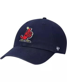 Мужская темно-синяя регулируемая шляпа с логотипом St. Louis Cardinals Cooperstown Collection '47 Brand