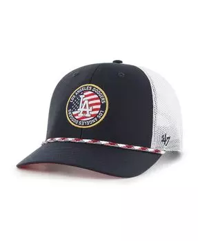 Мужская темно-синяя регулируемая шляпа с нашивкой Los Angeles Dodgers Union Trucker '47 Brand