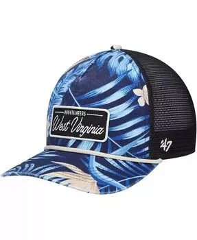 Мужская темно-синяя регулируемая шляпа West Virginia Mountaineers Tropicalia Hitch '47 Brand, синий