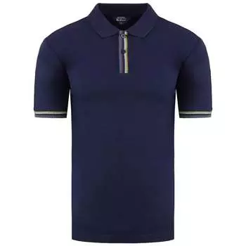 Мужская темно-синяя рубашка-поло Placket Interest Ben Sherman, синий