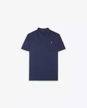 Мужская темно-синяя рубашка-поло с коротким рукавом и пике Scalpers, тёмно-синий